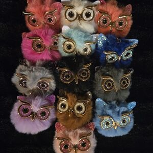 Sparkly OWL Key Chain/Bag Charm🎉PICK YOUR COLORS🎁(2) for$20🎁(3)for$28
